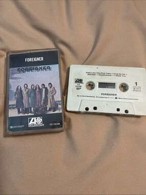 Foreigner Vintage White Audio Cassette Tape -